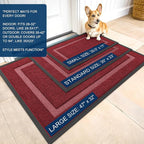 OLANLY Front Door Mat Outside 35x23, All-Season Heavy-Duty Rubber Doormat | - Image 3
