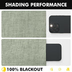 MIULEE 100% Blackout Linen Curtains 42 x 108 Inch Sage Green 2 Panel | Thermal - Image 7
