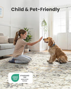 AMADA HOMEFURNISHING Washable Area Rug, Low-Profile Large Area Rug - Image 3
