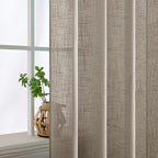 MIULEE Burlywood Birch Linen Curtains 52x63 Inch Long 2 Panels - Image 5