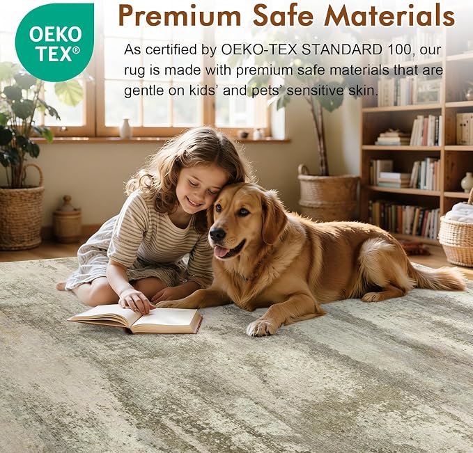 2x6 Ft Washable Runner Rug, Non-Slip Low Pile Hallway Kitchen Area Rug - Image 5