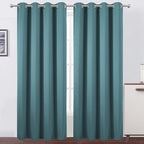 Blackout Curtains 66 x 84 inch/Sea Teal Curtains Set of 2 Panels/Thermal by Lemomo