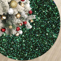 MODFUNS Green Christmas Tree Skirt Black 46 Inches Mermaid Sequin Tree Skirts Thick Velvet Tree Mat Artificial Glitter Tree Cover Skirt for 6FT Tree Shimmer Rustic Tree Skirt Fabric Decorations