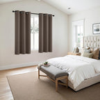 MIULEE Blackout Curtains for Bedroom 2 Panels 40 x 63 Inch Long Tan Brown | - Image 6