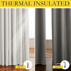 NICETOWN 100% Absolutely Blackout Linen Curtains - Image 3