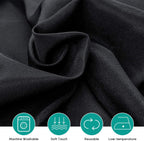 Surmente 132 inch Round Tablecloths -5 Pack Black Round Table Cloths, Polyester Fabric Table Covers for Wedding, Party, Banquet, or Restaurant