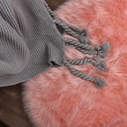 ORINOVA Pink Shag Faux Sheepskin Washable Fur Rug - Image 8