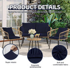 8Pcs Patio Cushion Covers, Outdoor Stretch Cushion Covers, Washable | Stretch - Image 3
