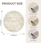 Round Rug 6ft, Circle Rug for Dining Room Table, Dining Room, Nursery Room - Image 2