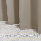 NICETOWN 50% Blackout Taupe Sliding Glass Curtains 2 Panels Set - Image 6