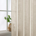 MIULEE Cream Linen Curtains 52x90 Inch Long - Image 5