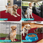 OLANLY Dog Door Mat for Muddy Paws 24x16, Super Absorbent Chenille Mud Mat | Red - Image 7