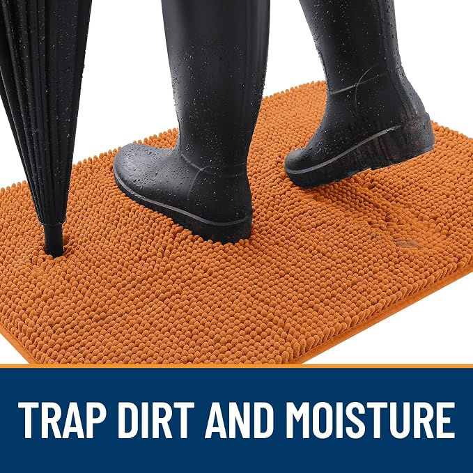 OLANLY Dog Door Mat for Muddy Paws 36x24, Super Absorbent Chenille Mud Mat | - Image 2