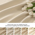 MIULEE Cream Beige Back Tab Blackout Curtains 52x96 Inch Long 2 Panels Set | - Image 8