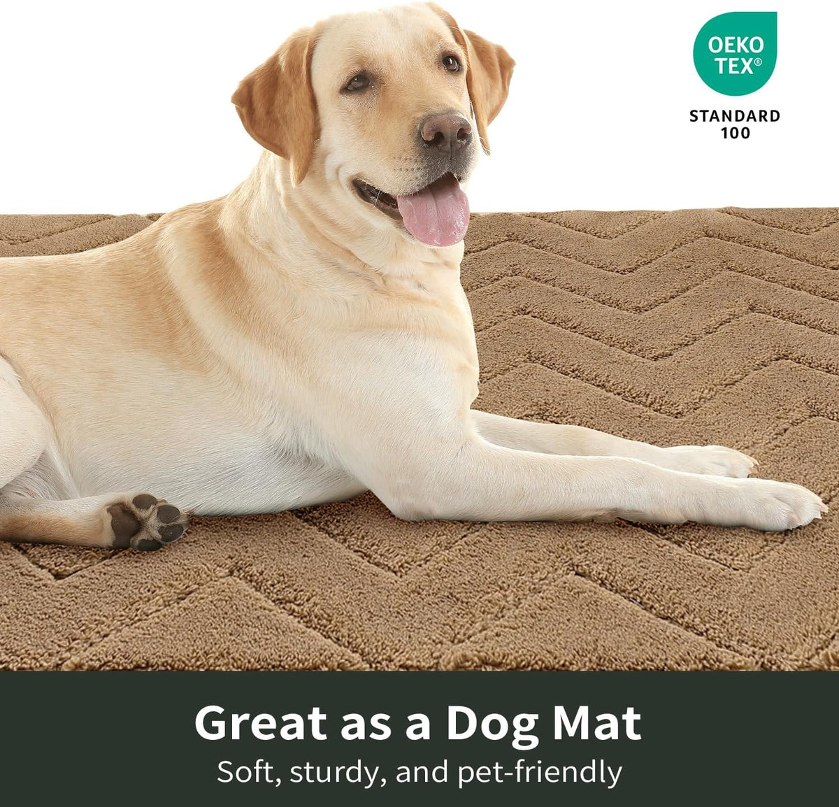 Stiio Dirt Trapper Door Mat 24x35.5 Inches, Front Doormat Indoor Outdoor Entrance Low Pile, All-Season, All-Weather Absorbent Entry Rug, Washable Non Slip Rug for Entryway, Brown