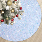 MODFUNS Sequin Christmas Tree Skirt Iridescent White Sparkle Tree Skirt 46 Inch Velvet Xmas Tree Mat Thick Bling Tree Skirt Christmas Decoration Shimmer Tree Cover Skirt for Merry Christmas Party