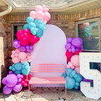 Pink Purple Blue Balloons 60 Pcs Hot Pink Light Pink Teal Purple Latex Balloon Pastel Purple Teal Pink Confetti Balloons for Kids Magic Theme Mermaid Princess Birthday Baby Shower Party Decor