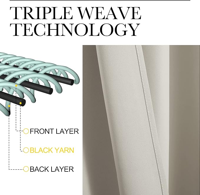 NICETOWN Blackout Curtains for Bedroom, Thermal Insulated Curtains & Drapes - Image 4