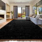 Amdrebio Black Big Shag Kids Area Rug 6x9 - Image 5