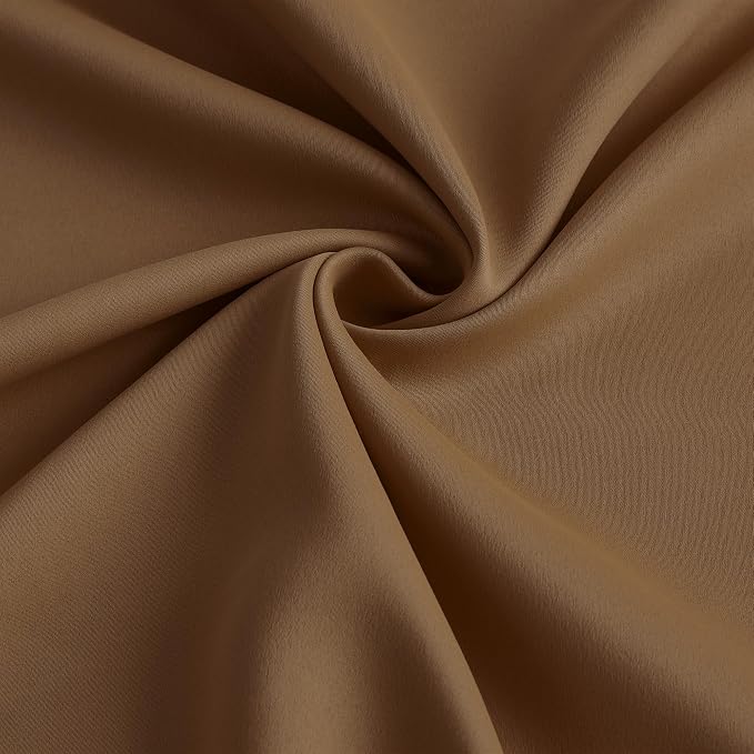 Cappuccino Brown Mocha Curtains 40x84 Inches Long 2 Panels Set, Pinch Pleated - Image 7
