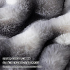 Cozy Faux Fur Throw Blanket for Bed-Warm Fuzzy Throw Blanket, Soft Plush Thick Bubble Blankets for Bedroom and Living Room, Furry Luxury Blanket, 90 x 108,Tie-Dye Grey
