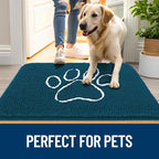 OLANLY Dog Door Mat for Muddy Paws 47x32, Paw Print Design Chenille Mud Mat | - Image 6