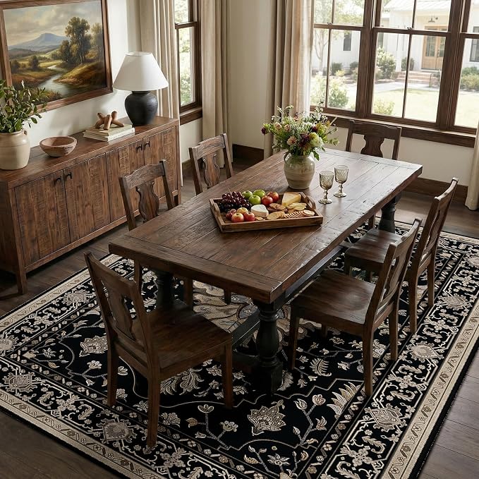 RELEANY Washable Area Rug, Large 9'x12', Water Repellent, Pet Friendly - Image 3
