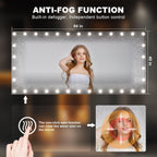 Hasipu LED Bathroom Mirror with Lights, 84" x 40" Hollywood Wall-Mounted Bathroom Mirror with 34 Dimmable Bulbs, 3 Colors Modes, Touch Control, Anti-Fog, Memory Function, Shatter-Proof, ETL Listed