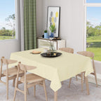 sancua Rectangle Tablecloth - 54 x 108 Inch - Stain and Wrinkle Resistant Washable Polyester Table Cloth, Decorative Fabric Table Cover for Dining Tables, Buffet Parties and Camping, Beige