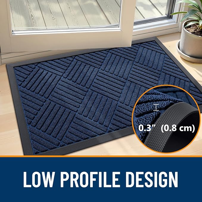 OLANLY Front Door Mat Outside Entrance 47x23, Waterproof Heavy-Duty Doormat | - Image 5