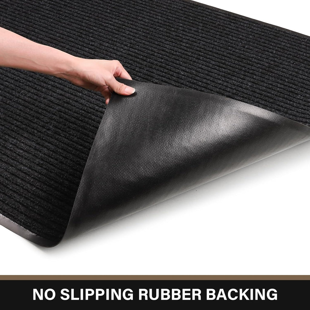 Large Front Door Mat, 48" x 36" Durable Front Doormat, Heavy Duty Large Welcome Door Matt for Home Entrance, No Slip Rubber Low Profile Door Mats for High Traffic Area