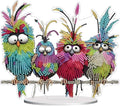 Diamond Painting Kits for Adults Beginners, 5D Full Drill Birds Crystal Art Desktop Ornament, DIY Single Sided Home Office Desk Decor, Creative Craft Gift Set with Tools