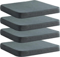 Chair Cushion for Dining Chairs with Ties 4 Pack Non Slip Memory Foam Kitchen Room Chair Pads for Outdoor Patio Furniture 17x16 Inch, Gray