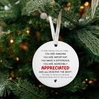 Inspirational Christmas Ornaments, Motivational Christmas Ornaments - Thank You Ornament for Tree - Inspirational Gifts for Women, Motivational Positive Gifts - Ceramic Ornament 2025