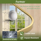 FARMER 20x30 Inch Gold Bathroom Mirror, Rectangle Vanity Mirror, Brushed Mirrors for Wall, Metal Frame Hanging Mirror with Round Corner for Bedrooms, Entryways, Living Rooms, Horizontal/Vertical