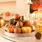Valery Madelyn Christmas Ornaments Tree Decorations Set for Fall Halloween, 24ct Bronze Copper Brown Gold Shatterproof Ball Ornaments, 2.36" Hanging Ornament Bulk for Xmas Holiday Party Decor