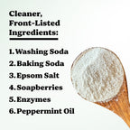 Pronounce Laundry Detergent Powder Alternative | Non-Toxic, Eco-Friendly, Natural for Sensitive Skin, Eczema, and Babies. Stain + Smell Fighting. HE Safe (Peppermint, 120 Loads)