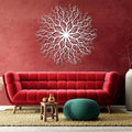 Tree of Life Metal Wall Art, Metal Tree Wall Art, Large Round Sculpture, Round Branch Wall Decor, Large Branch Artwork, Nature Sign, Wall Decor for Living Room, Housewarming Gift (White, 35"x35"|90x90cm)