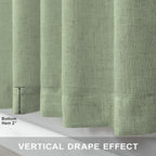 Light Sage Green Linen Curtains 120 Inches Long - Image 7