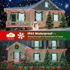 XTF2015 Christmas String Lights, 105ft 300 LED Christmas Lights 8 Modes Memory Function & Timer- UL Certified - Outdoor Indoor Christma s Fairy Lights for Tree, Garden, Party, Wedding(Red + Green)