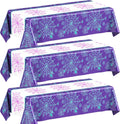 Oudain 3 Pack Spider Theme Birthday Decorations Halloween Purple Black Red Pink Green Web Ghost Bat Tablecloth Cartoon Table Cover Party Favor for Birthday (Purple,Spider)
