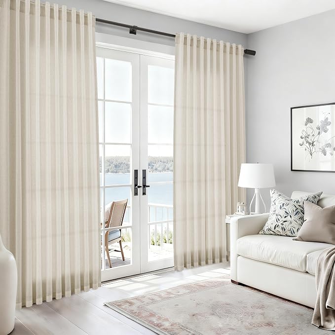 Vanilla Linen Curtains 120 Inches Long - Image 6