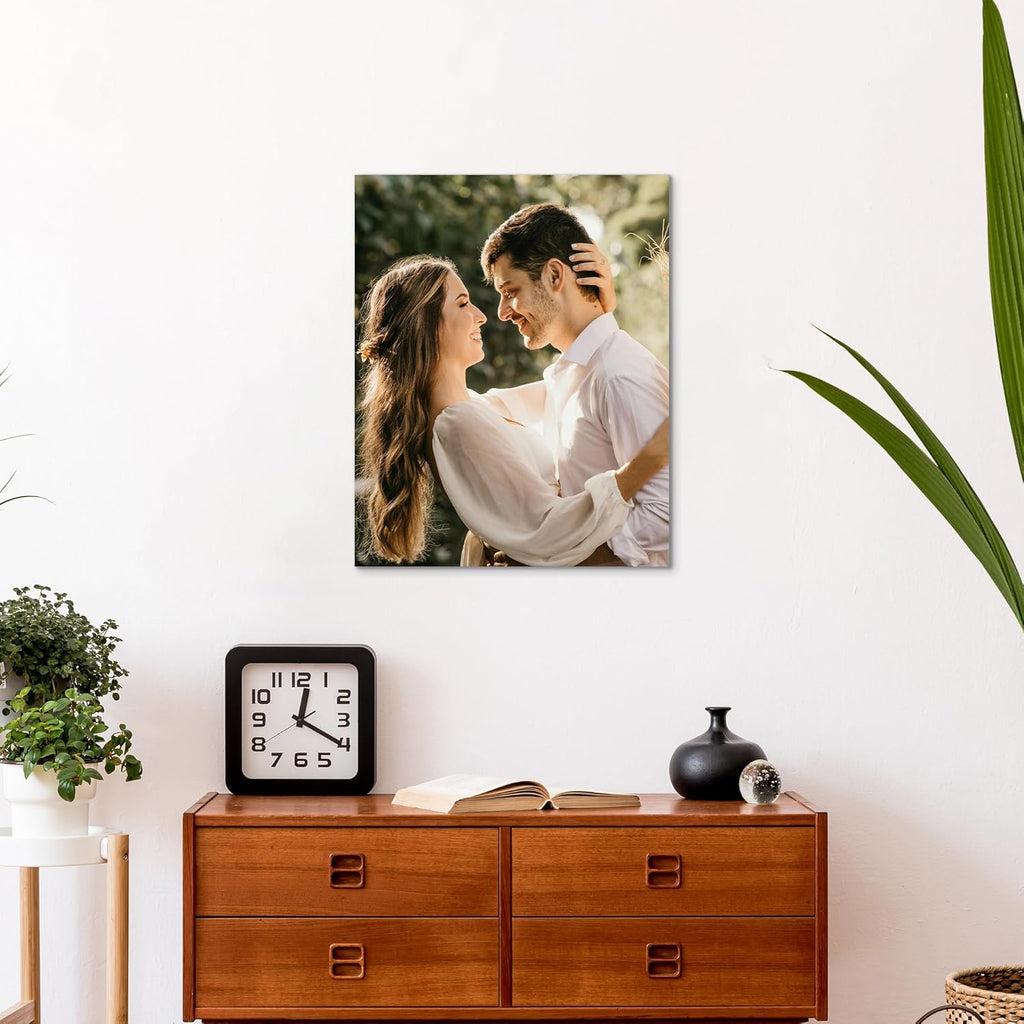 WayToLight Custom Canvas Prints with Your Photos Framed Personalized Picture Canvas Prints Wall Art Ideal for Home Decor Christmas Family Gifts (6" x 8")