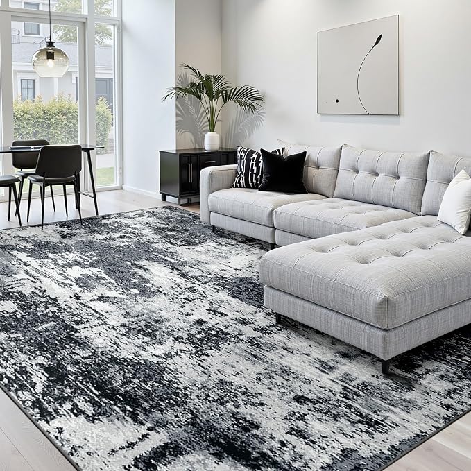 RELEANY Washable 8'x10' Abstract Area Rug by RELEANY