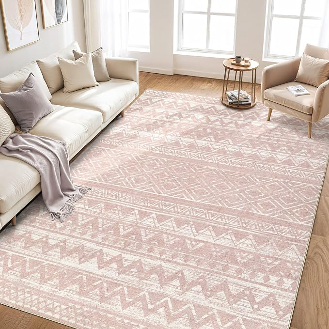 cotiled 6x9 Area Rugs for Living Room: Boho Washable Rug for Dining Room | - Image 7