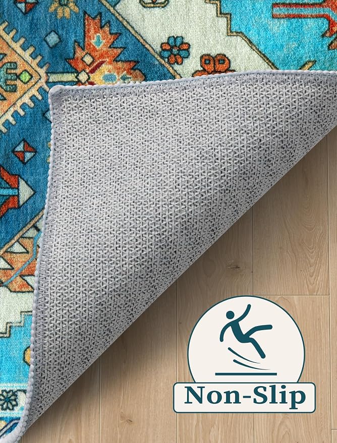 SERISSA 2'6"x12' Washable Non Slip Boho Runner Rug - Image 4