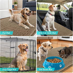 OLANLY Dog Door Mat for Muddy Paws 59x24, Super Absorbent Chenille Mud Mat | Tan - Image 7