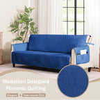 Quilted Grand Sofa Covers for 4 Cushion Couch, Couch Cover for Grand Sofa - Image 2