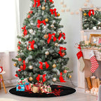 Halloween Bloody Hand Paw Spooky Tree Skirt, Seasonal Tree Mat Holiday Party Supplies Ornaments Indoor Outdoor Decorations for Tabletop Trees 47.2 Inches