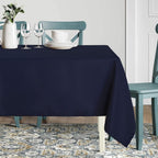 sancua Rectangle Tablecloth - 54 x 78 Inch - Stain and Wrinkle Resistant Washable Polyester Table Cloth, Decorative Fabric Table Cover for Dining Tables, Buffet Parties and Camping, Navy